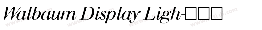 Walbaum Display Ligh字体转换